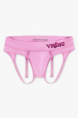 Virtue Men's Large JockVStrap Sheer Briefs - Taffy