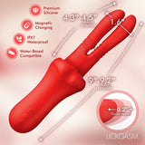 Lickgasm Double Licker Thrusting Silicone Vibrator