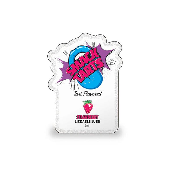 SMACK Tarts - Lickable Flavored Lubricant - Strawberry 3ML Pouch Display of 36 🍓