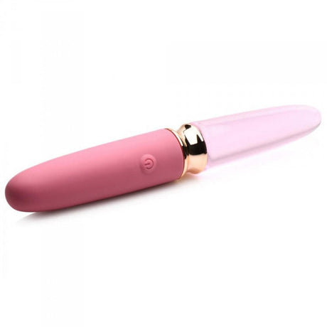 10X Dual End Smooth Silicone / Glass Vibrator – Vibra-Glass