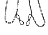 Lace Collar with Nipple Ties - Black