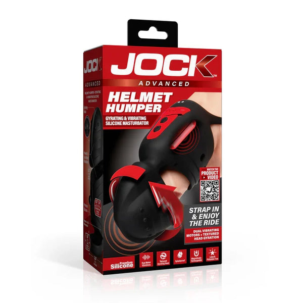 Helmet Humper Gyrating & Vibrating Silicone Masturbator