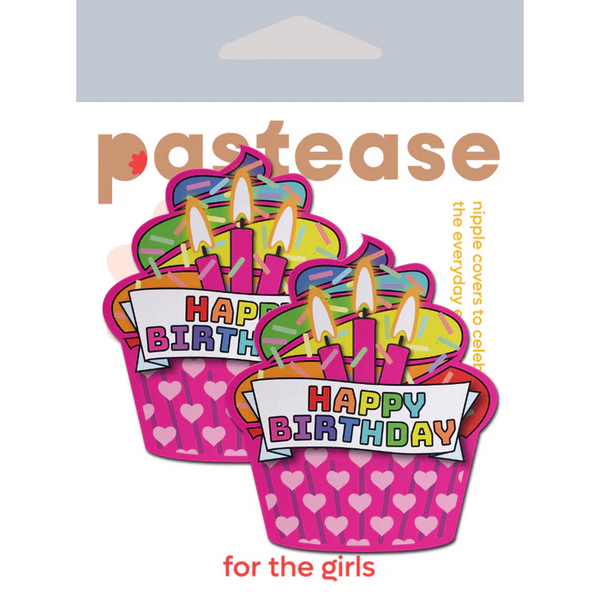 Happy Birthday Cupcake Pasties - Pink Multicolored