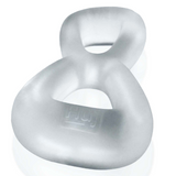 Hünkyjunk BOOMERANG Clear Steam Double-Ring Cock Ring & Nut Tugger