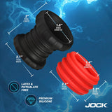 2-in-1 Silicone Cock Ring - Red