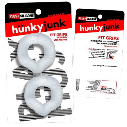 Hünkyjunk FIT GRIPS Clear Ergo-Fit Cock Rings 2-Pack