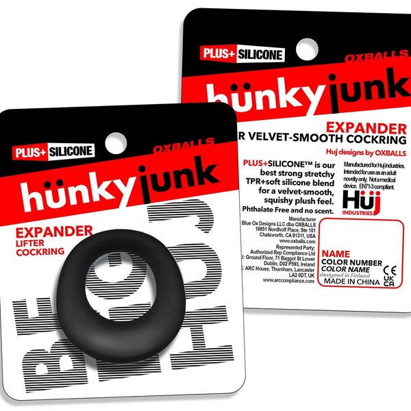 Hünkyjunk EXPANDER Black Fog Slim Scoop Cock Ring