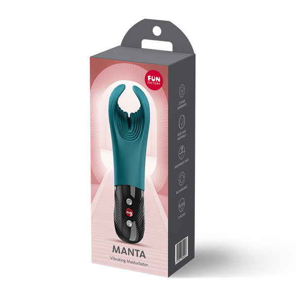Fun Factory Manta Green Vibrating Stroker