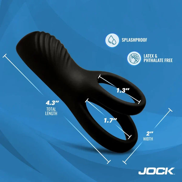 Hard-On Vibrating Silicone C-Ring w/ Clit Stim