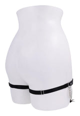Chain Lace Garters - Black
