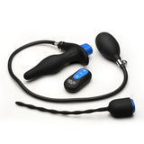 Zeus Inflatable Anal Plug & Urethral Sound E-Stim Kit w/remote