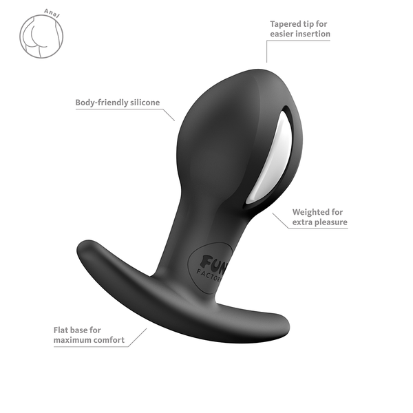 Fun Factory B Ball Uno Black Weighted Anal Plug