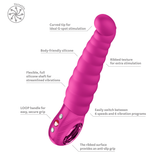 Fun Factory Patchy Paul Magenta Ribbed Vibrator