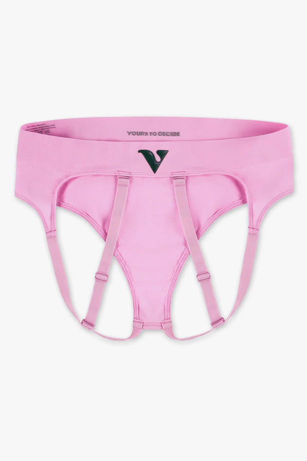 Virtue Women's Large JockVStrap Sheer Briefs - Taffy