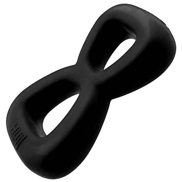 Hünkyjunk BOOMERANG Black Fog Double-Ring Cock Ring & Nut Tugger