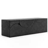 Aria XL Flip Chaise 22 Inch Wide - Convertible XL Sex Chair and Bed Bench, Black