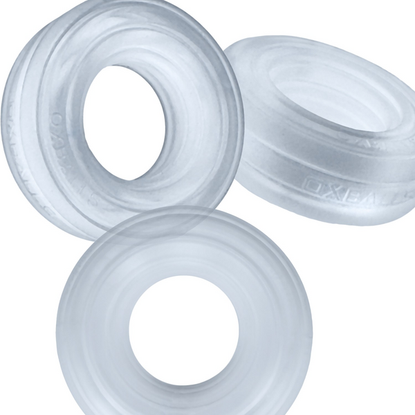 Hünkyjunk ROTO Clear Steam Grooved Gripper Cock Ring