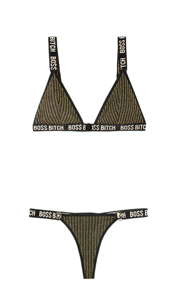 BOSS Bitch Bralette & Thong Panty Set