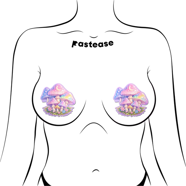 Pastel Celestial Fairycore Mushroom Breast Pasties