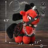 Scarlett Chainheart Bondage Pony Keychain - Red