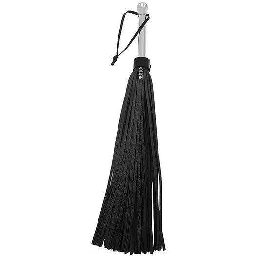 Rouge Leather Flogger with Steel Handle