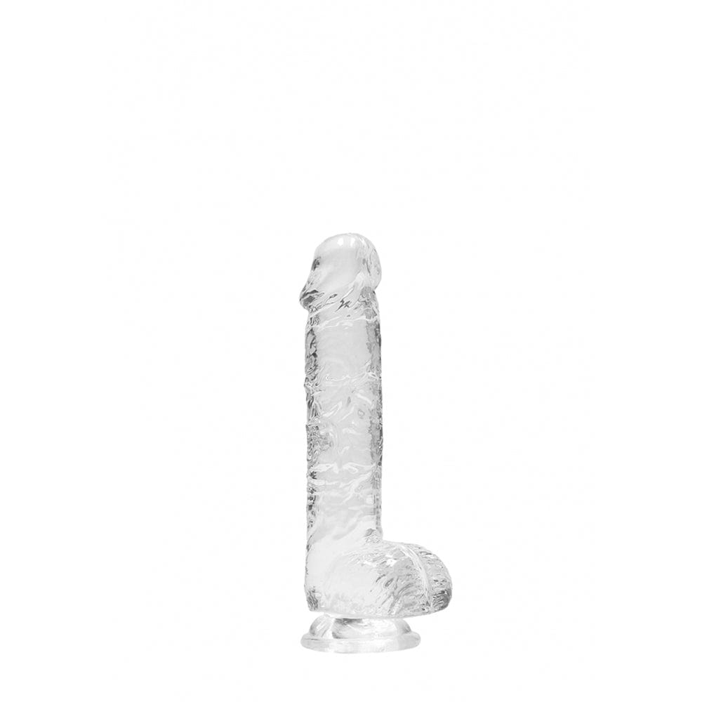 6" Realistic Dildo With Balls - Transluc