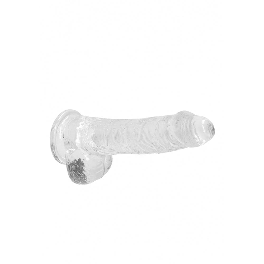 6" Realistic Dildo With Balls - Transluc