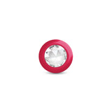 RUBY Ombre - MEDIUM Cheeky Charms Eluxe Vibrating  Plug With Remote - Clear Gem