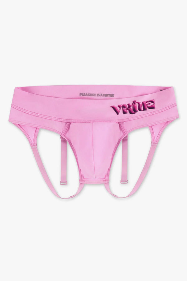 Virtue Men's Medium JockVStrap Sheer Briefs - Taffy