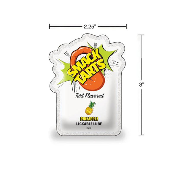 SMACK Tarts - Lickable Flavored Lubricant - Pineapple 3ML Pouch Display of 36 🍍
