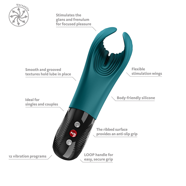 Fun Factory Manta Green Vibrating Stroker