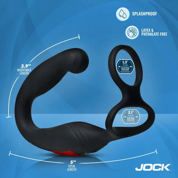 Axis Gyrating Prostate Vibrator with C-Ring w/ remote