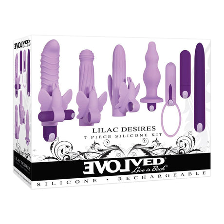Evolved Lilac Desires 7pc Rabbit & Bullet Vibrator Collection