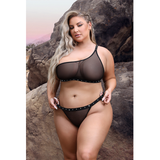 Bad Bitch One-Shoulder Bling Bralette & Panty