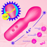 Vibrating Silicone Mini Wand - Pink