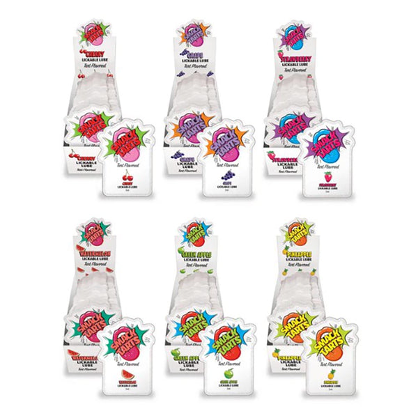 SMACK Tarts - Lickable Flavored Lubricant - Green Apple 3ML Pouch Display of 36 🍏