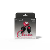 RUBY Ombre - MEDIUM Cheeky Charms Eluxe Vibrating  Plug With Remote - Clear Gem