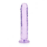 8" Straight Dildo No Balls - Purple
