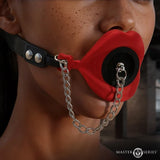 Plugged Silicone Feeding Gag - Red