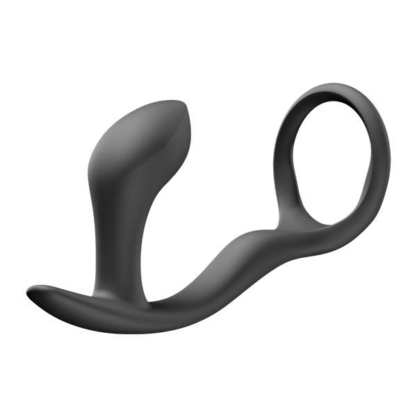 Fun Factory Bootie Ring Black Cock Ring with Butt Plug