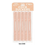 Cocksucker Reusable Straws Vanilla Coloured - 10pc