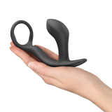 Fun Factory Bootie Ring Black Cock Ring with Butt Plug