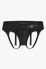 Virtue Men's Large JockVStrap Sheer Briefs - Black