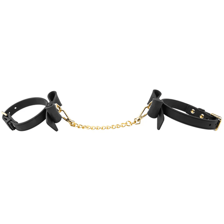 Temptasia Ardor - Silicone Wrist & Ankle Restraints - Black with Bow