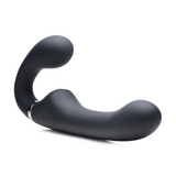 10X Mighty Rider Vibrating Strapless Strap-on - Black