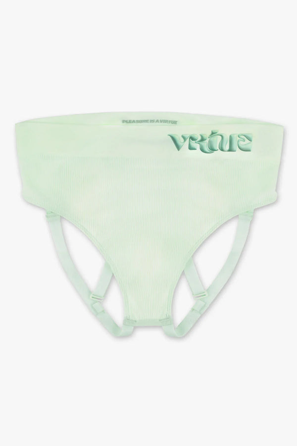 Virtue Women's Large JockVStrap Rib Briefs