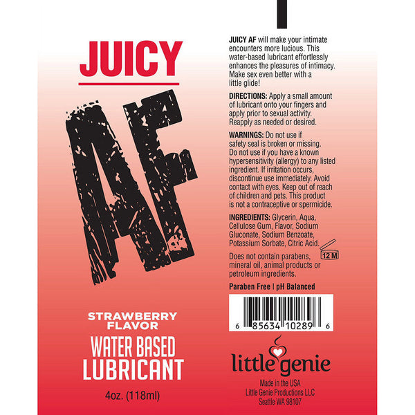 Juicy AF Strawberry Water-Based Lubricant 118mL