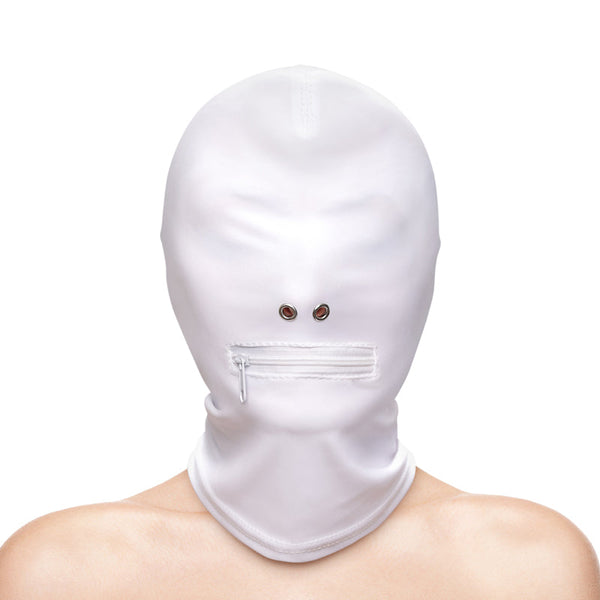 Hustler Taboo - Zippered Mouth Hood - Wh