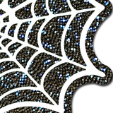 Glitter Black Glow in the Dark Spooky Spider Web Pasties