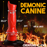 Hell-Hound Canine Penis GIANT 3' Dildo